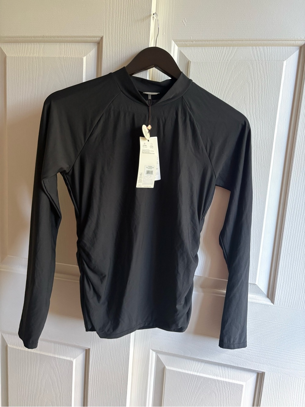 CALIA by Carrie Underwood Black Long-Sleeve Swim Tee